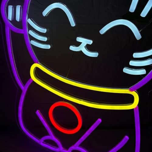 Signvia Cat Neon Sign para decoração de parede, letreiros de LED, luzes de neon de decoração de anime, anime CARAÇÃO DE CARACO NEON NEON LEXTA PROMUTONATON FAIRATE Toy Store LED PARTIL