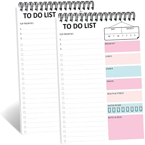 Yancan 2 Pack Planner Daily Planner sem data para fazer listar bloco de notas, tamanho A5 para fazer notebook com