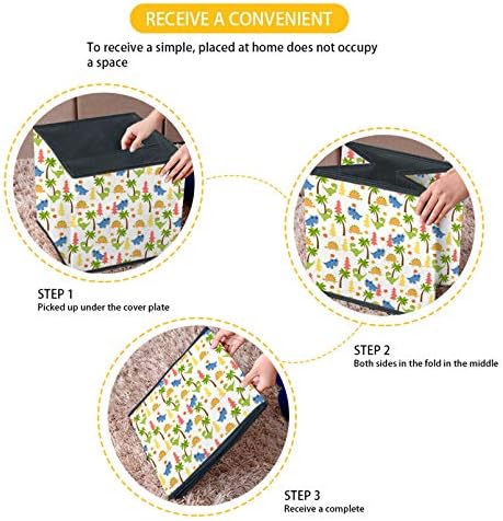 Buybai Toys Armazenamento de peito para crianças cesta de caixa de armazenamento de poliéster