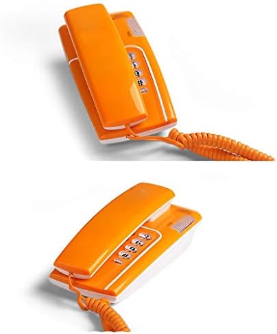 Telefone de parede Klhhg, mini -desktop lineado fixo fixo de parede fixo Montável Pausa mudo.