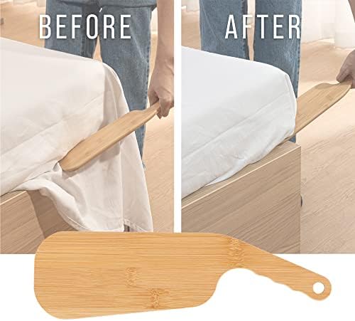 [1 pacote] Ferramenta de tucker de lençol de bambu extra largo - ferramenta de fabricante de cama durável para manter as folhas no lugar - não mais levantando o colchão - lençol prático apertador