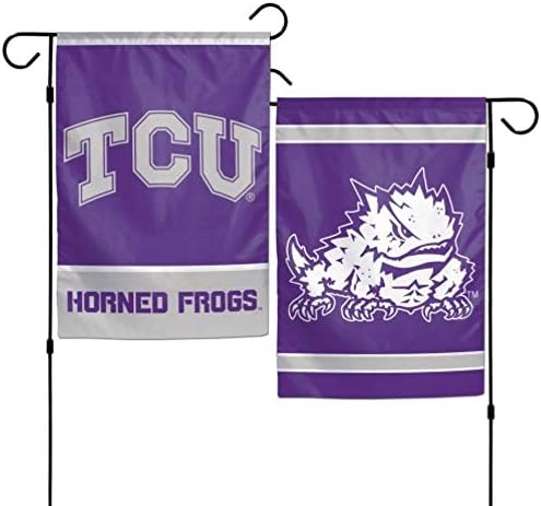 TCU Horned Frogs Flag 12,5 x 18 estilo de jardim de 2 lados