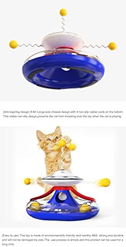 Comida interativa de gato com vazamento de quebra -cabeça brinquedo para gato de gato de gato track bolas de brinquedo com bastões provocando tacos de gato de gato mental gatinho kitten suprimentos brinquedo brinquedo brinquedo