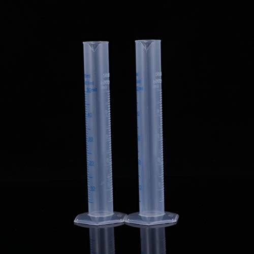 10pcs com cilindros de experimento Copas de educação de amostra impressa Teste de tubo científico Experimentos domésticos graduação para graduados medindo copo de plástico base de base precisa .xxcm