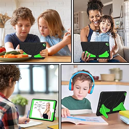 Tablet PC Case compatível com ipad6/air2/pro9.7 comprimido compatível com crianças - Tampa protetora de proteção à prova de choque leve à prova de choques durável com mangas de proteção (cor: verde fluorescente