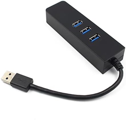 Solustre 3 Hub Hubs USB 3 Hub Ethernet 3 Port Hub com Ethernet USB Hub 3.0 USB 3.0 Hub USB Cassete Black 3 Porta Hub
