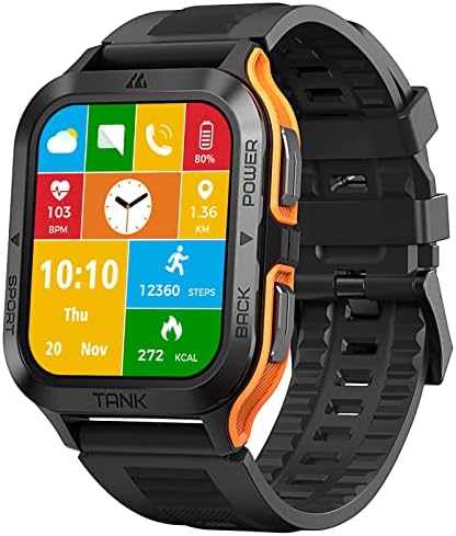 Kospet Smart Watch - Sleep Sleep Rastreando a enorme bateria 5Atm Impermeável rastreador de relógio robusto ao ar livre para iPhone Android com 70 modos esportivos - Ultra grande exibição HD de 1,85