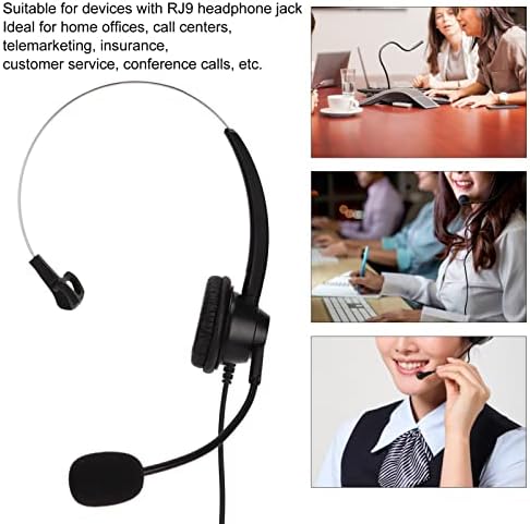 Fone de ouvido de face do dauerhaft, fone de ouvido telefônico fácil de usar o ajuste de volume para casa