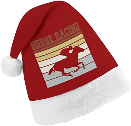 Equipe de cavalos retrô chapéu de natal chapéu de santa personalizado decorações engraçadas de natal