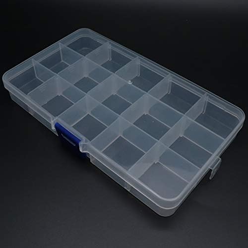 Xiaoyztan 15 grade de componente plástico organizador para peças pequenas ou artesanato, pacote de 2