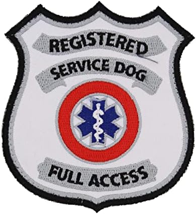 Mondo Medical Small Service Cã Patch 3.5in x 3,9in - Trabalho para cães bordados de serviço registrado etiqueta