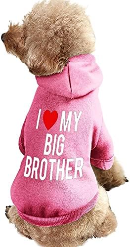 Funnystar I Love My Big Brother Impred Pet Capuz Dogs Mumpsuit Cat Sweatshirt PullOver Pet Pup