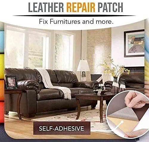 Reparação de couro, fita de reparo de couro, adesivo de sofá auto-adesivo, impermeável, resistente