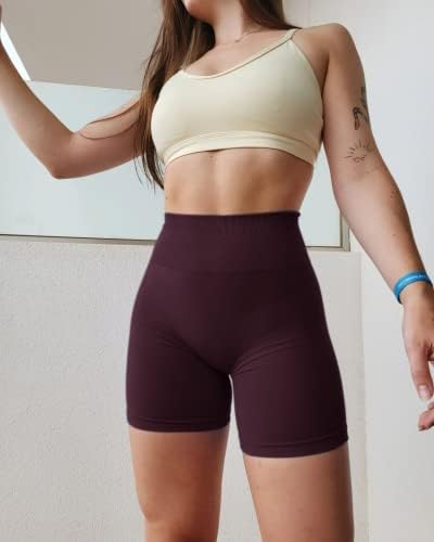 Janvur amplifica shorts de bumbum de scrunch sem costura para mulheres de cintura alta intensificar shorts