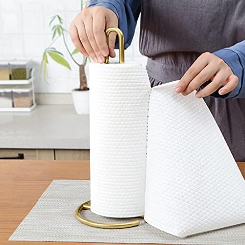 QFFL Toalha de papel de bancada estável, maçaneta em forma de U, suporte de lenço de aço de aço carbono, dispensador de toalha de papel, para o banheiro da cozinha