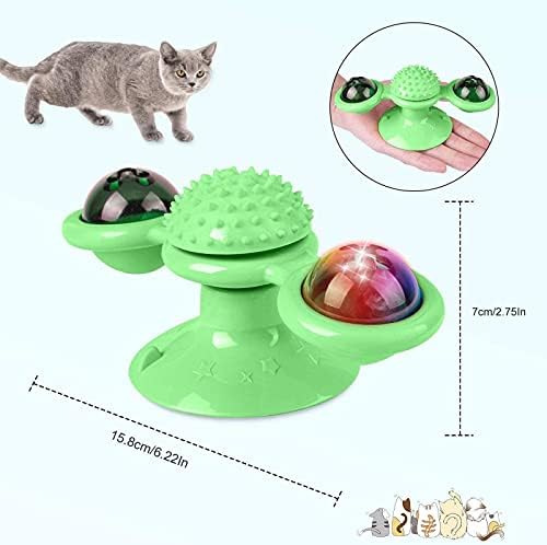 Brinquedo de gato de moagem de vento NC com bola de catnip e bola led bola gato bola gatável provocação brinquedos