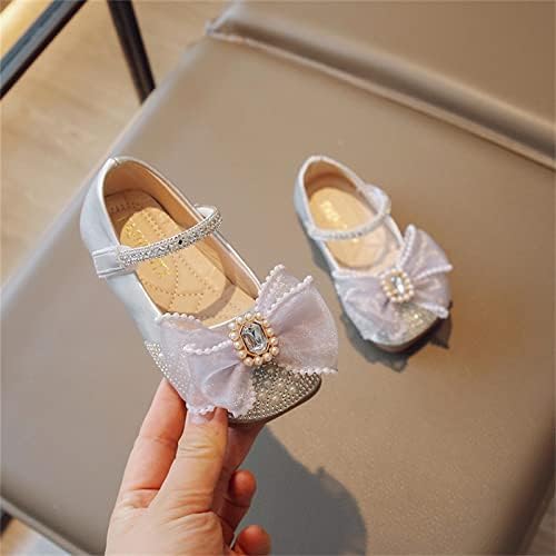 Qvkarw garotinha adorável partida de princesa vestido bow sapatos princesas sapatos de basquete de casamento de flores para meninos