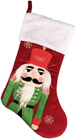 Cabilock Christmas Decor de 2 meias de Natal no nozes, pendurando meias meias de Natal decoração de meias
