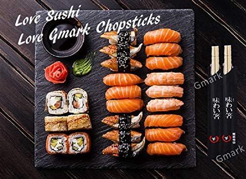 Pacote de pauzinhos descartáveis ​​de 40 pares, pauzinhos de sushi com mangas de estilo japonês de 9 por gm1038a