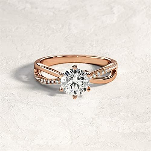 2023 Novo anel de jóias finas corações redondos setas cortadas anel de prata de diamante Six anel
