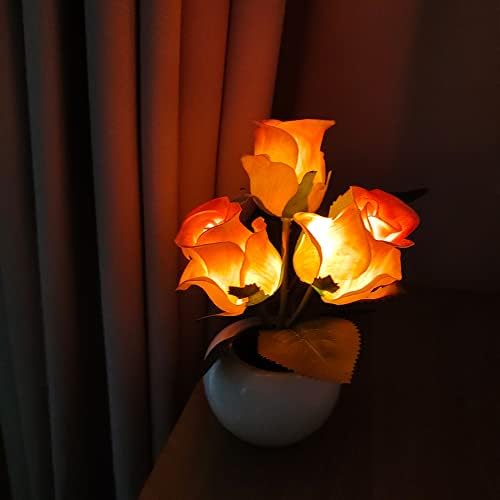 LED LUZ SIMULAÇÃO ROSE LED LEITA NOITE COM VASE Alto brilho Lâmpada de lâmpada Decoração de casa Presentes para