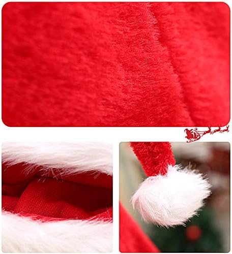 Alimitopia 75cm Christmas Papai Noel Chapéu - luxo de luxo de cauda longa Papai Noel Claus Cap Hat