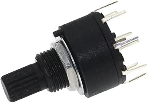 Codificador de chave koaius 10pcs rs16 plástico de 16 mm interruptor de banda rotativa 2 pólo 3 4 posição 1 pólo 5 6 8 alça de posição comprimento