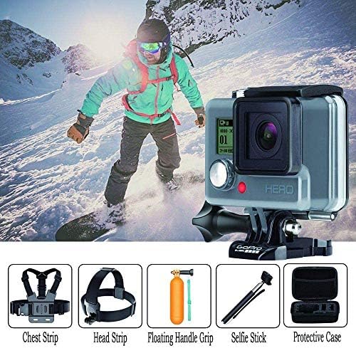 Navitech 18-in-1 Action Camera Accessories Combo Kit com EVA Case-Compatível com a câmera Wi-Fi de ação SJCAM SJ4000
