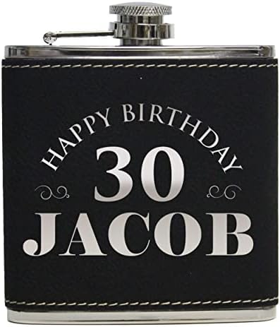 Flask personalizado gravado para aniversários - Presente de aniversário personalizado para 21, 30, 40º ou qualquer ano