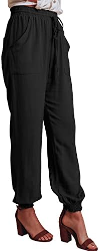 Pocket Casual Casual Color Solid Ladies Troushers Calça calça de calça jeans com listras na lateral mulheres