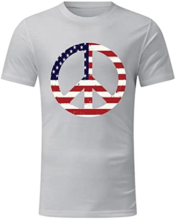 Camiseta de bandeira americana masculina camiseta patriótica camisetas vintage 4 de julho de manga curta de manga curta camiseta do músculo da ginástica