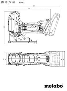 Metabo- 18V Variável Speed ​​Jig serra com garra de barril nua, madeira