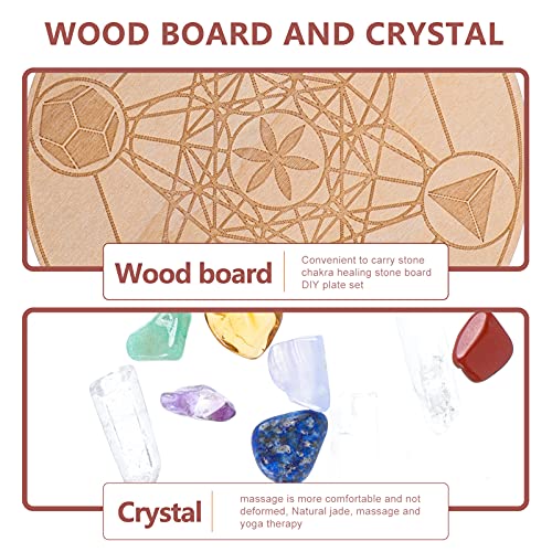 Grades de cristal de Crystal Stones Chakra Grids de Crystal Stones com Cristais de Chakra de Pêndulum Star Pendulum para Meditação de ioga Chakra