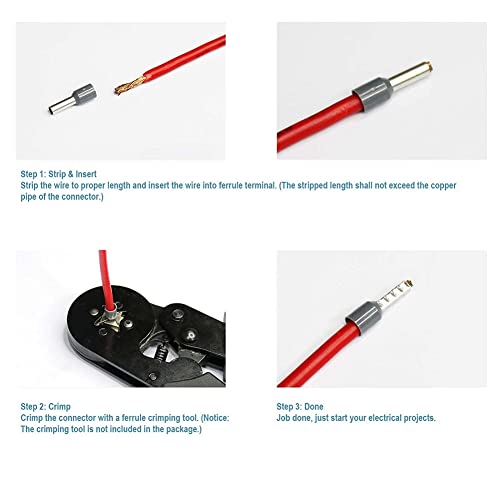 Sagaan 1900pcs Wire Ferrules Terminais Kit AWG 22-10 Kit de conector do terminal para elétricos