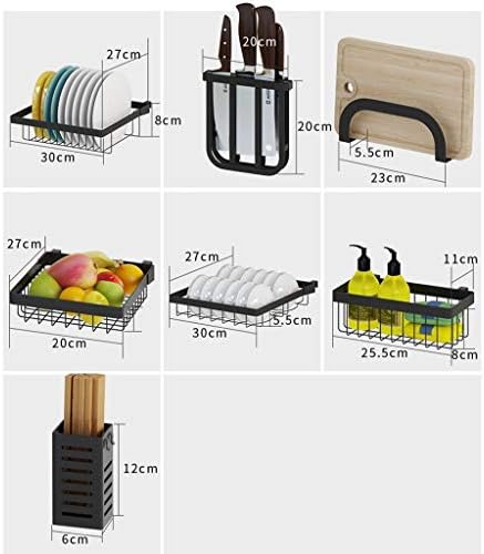 Rack de escorrinto de prato na canela, rack de secagem de pratos de metal, com cesta de frutas