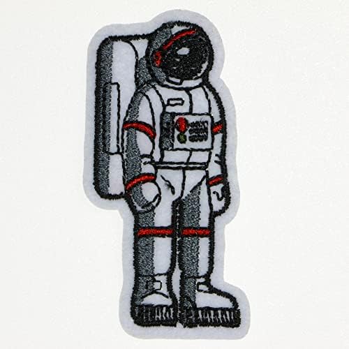 JPT - Astronauta homem bordado Apliques de ferro/costurar em patches Citão de logotipo Cute