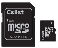 Cartão de memória MicroSD 2GB do celular para o telefone Motorola W450 com adaptador SD.