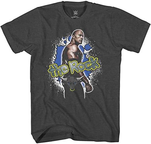 WWE Mens The Rock Shirt - The Brahma Bull Superstar Tee - Dwayne Johnson World Wrestling Champion Camiseta