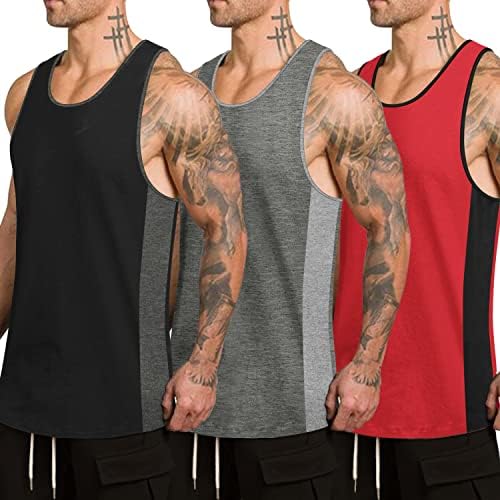 Coofandy masculino masculino tampas 3 pacote de ginástica rápida Treinamento de tee de ginástica esportes fitness fisichanding shirt shirt shirt shirt