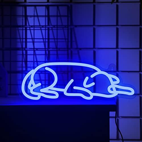 Linda cão sinais de néon para decoração de parede bule cão led neon lumin luminoso sinal de animal decorativo luminosos