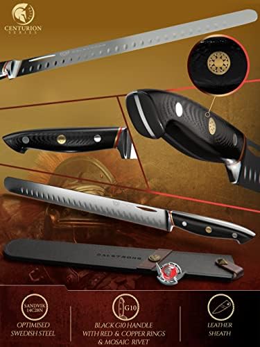Dalstrong Flicicing & Carving 12 polegadas - Série Centurion - G10 Handle pacote maciço de faca de cozinha