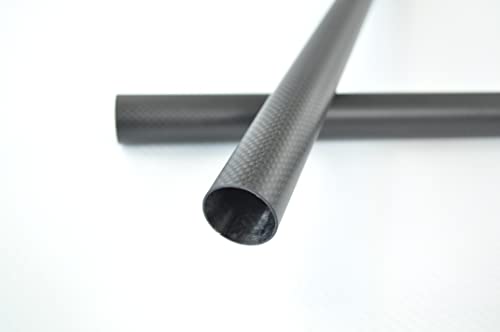 YCHUCAFB 3K Roll embrulhado Tubo de fibra de carbono OD 25mm x ID 20mm x 500 mm Matt superfície para