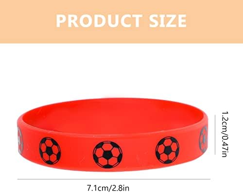 Inoomp 8pcs Football Bracelets Motivational Futebol Silicone Wrists Soccer Bracelets Sports Sports Fandas para