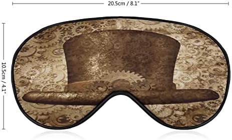 Engrenagens de cobre de metal Máscara de dormir padrão com tira ajustável tampa macia tampa de olhos vendados