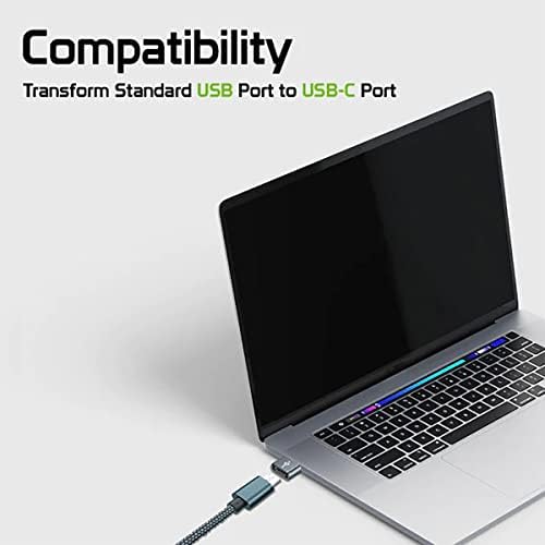 Usb-C fêmea para USB Adaptador rápido compatível com seu Samsung Galaxy Note 10Plus 5G para carregador, sincronização, dispositivos OTG como teclado, mouse, zip, gamepad, PD