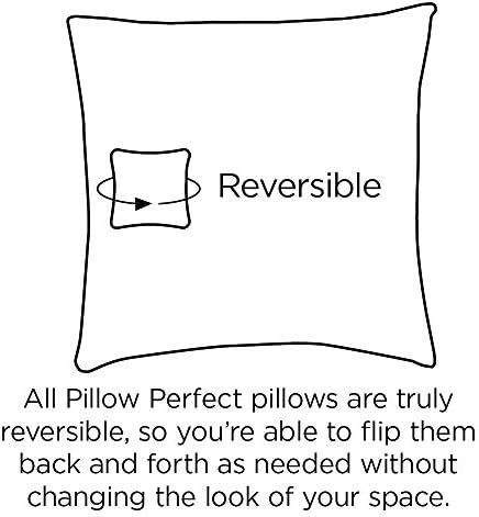 Travesseiro Perfeito Indoor/Outdoor Annie Westport Reversível Cordeiro Pillow, 18,5 polegadas, chocolate,