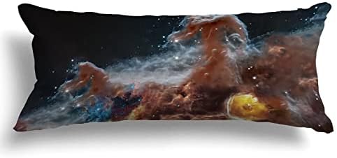 UTF4C Stars Planet Galaxy Body Pillow Capa algodão 20 x 54 adultos macios com travesseiro de zíper lavável