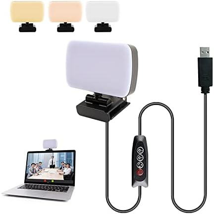 Video Selfie Light com 3 modos de luz para videoconferência para o trabalho Luz de selfie para iluminação de webcam