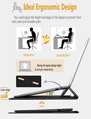 Caixa de luva de laptop de 16 polegadas Gaochy com recurso de suporte compatível com MacBook Pro 16 2021