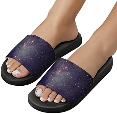 Sandálias do Universo Galaxy House não deslizam chinelos de dedo do pé para massagem Banho de spa de chuveiro